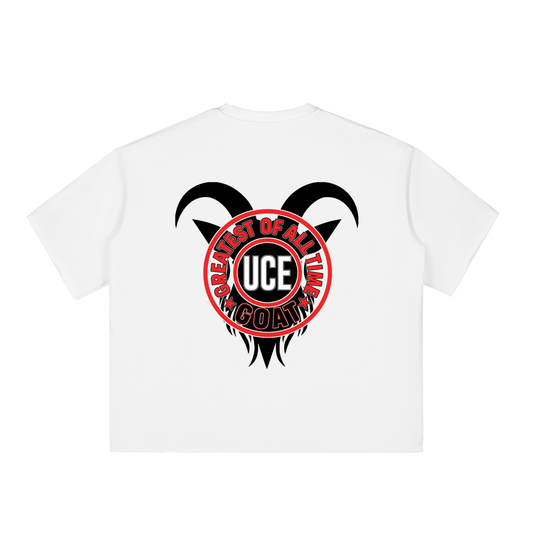 Boxy Half-Sleeve Raw-Edge T-Shirt