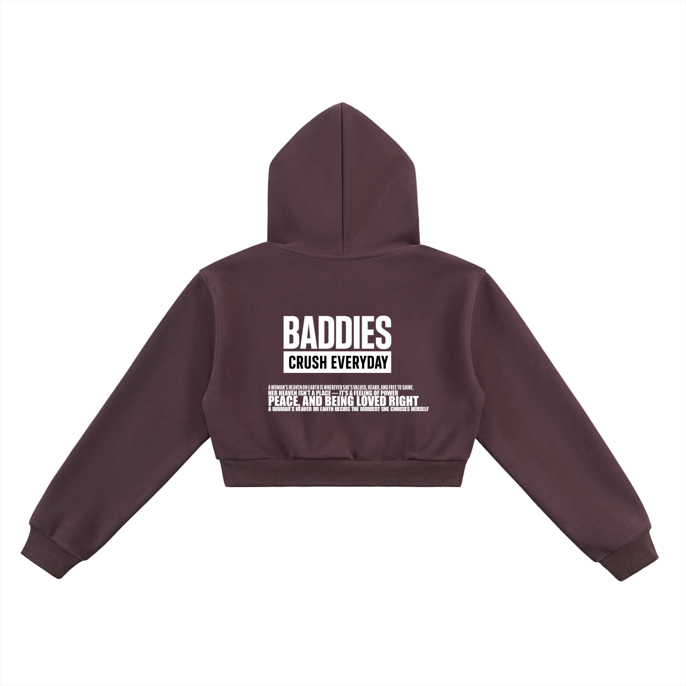 UCE WOMEN'S BADDIES CRUSH EVERYDAY Essential Cropped Hoodie