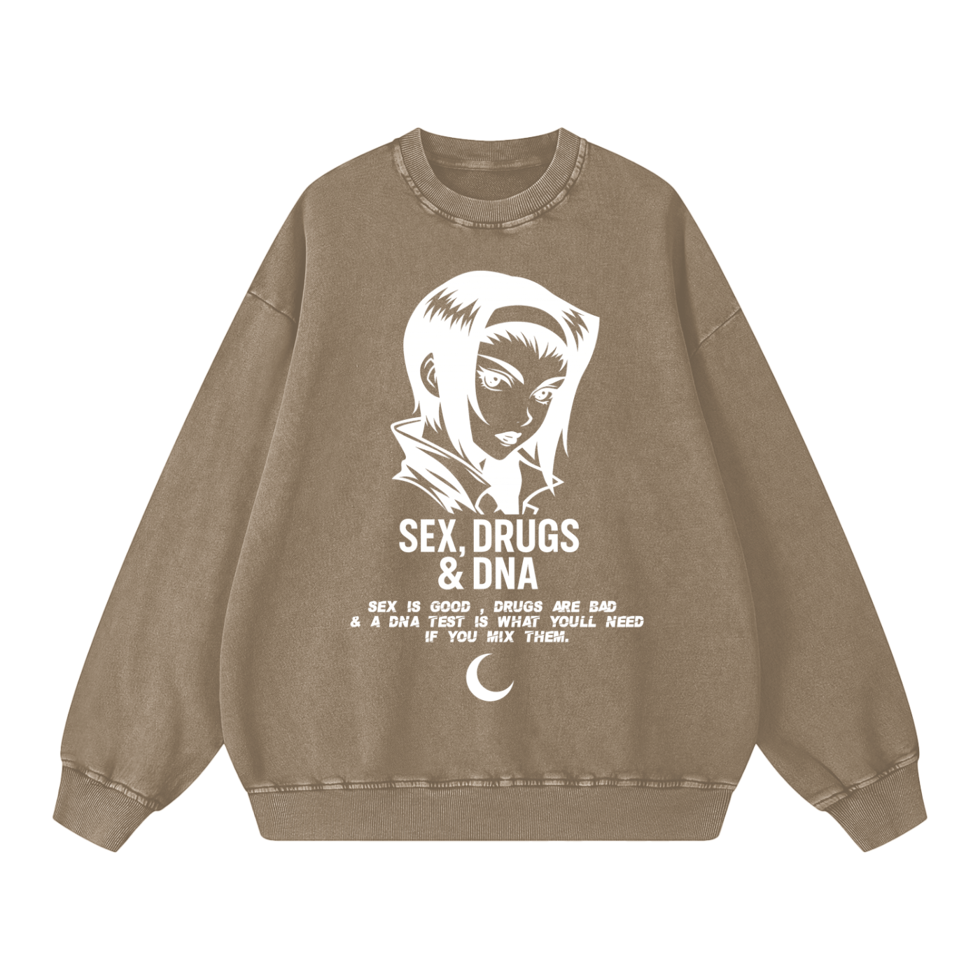 UCE SEX DRUGS AND DNA Snow Washed Oversized Sweatshirt (CUSTOM)