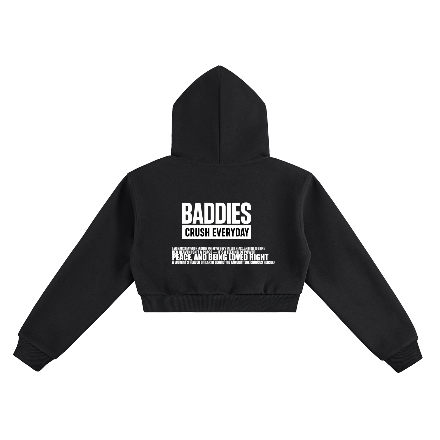 UCE WOMEN'S BADDIES CRUSH EVERYDAY Essential Cropped Hoodie