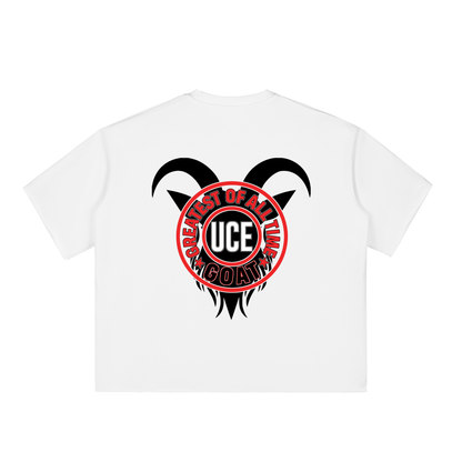 Boxy Half-Sleeve Raw-Edge T-Shirt