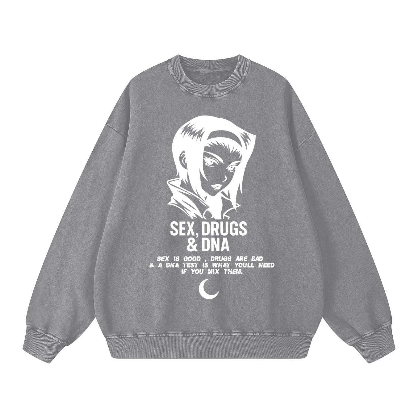 UCE SEX DRUGS AND DNA Snow Washed Oversized Sweatshirt (CUSTOM)