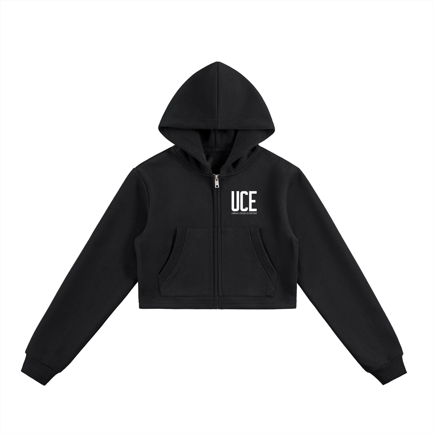 UCE SEX DRUGS AND DNA WOMEN'S Essential Cropped Zip-Up Hoodie