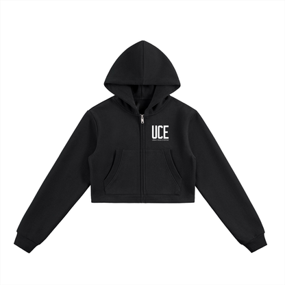 UCE SEX DRUGS AND DNA WOMEN'S Essential Cropped Zip-Up Hoodie
