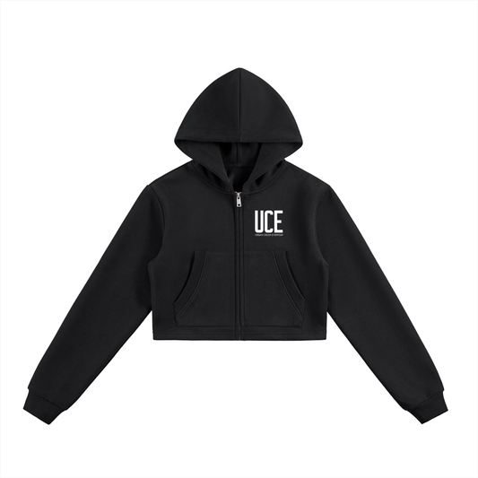 UCE SEX DRUGS AND DNA WOMEN'S Essential Cropped Zip-Up Hoodie
