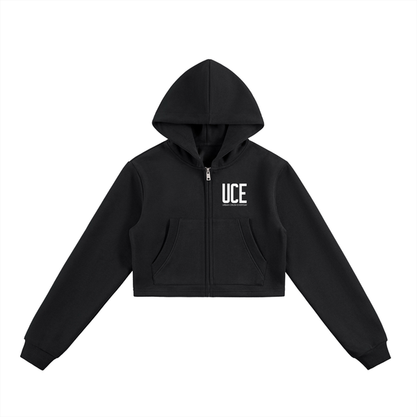 UCE SEX DRUGS AND DNA WOMEN'S Essential Cropped Zip-Up Hoodie