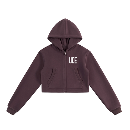 UCE SEX DRUGS AND DNA WOMEN'S Essential Cropped Zip-Up Hoodie