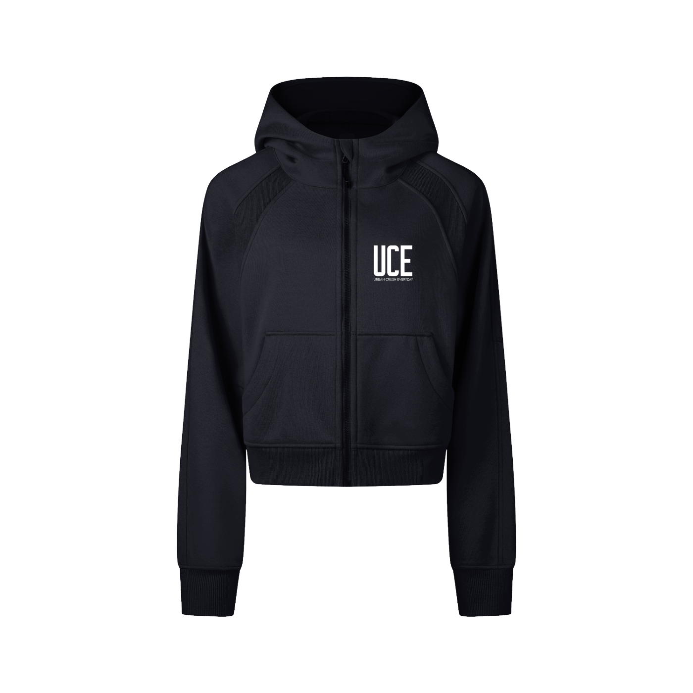 UCE WOMEN'S AURA Cropped Zip-Through Hoodie